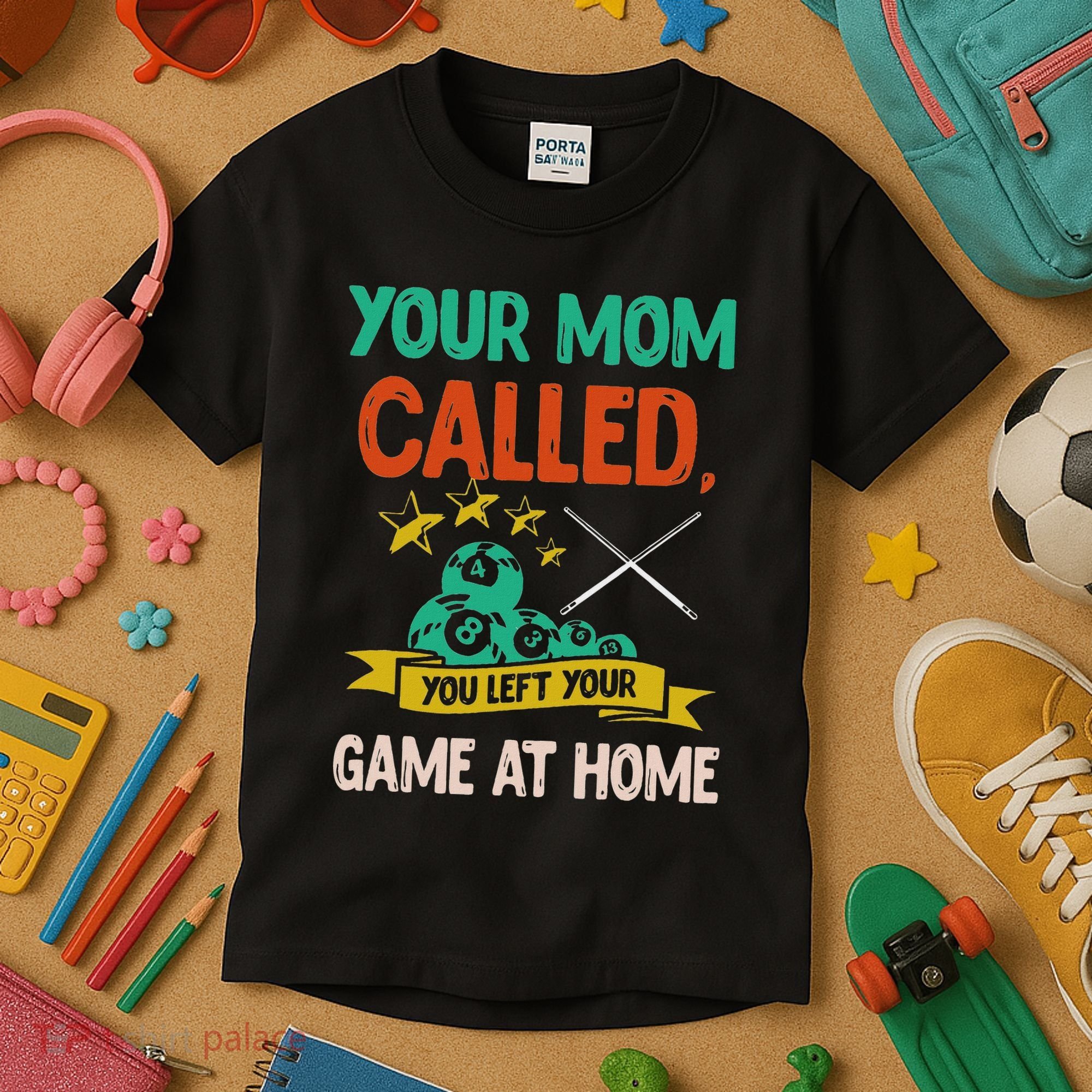 Billiard Player Billard 8 Ball Pool Kids T-Shirt