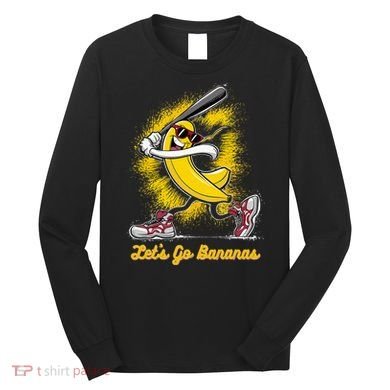 Banana Playing Baseball Fruit Love Long Sleeve Shirt