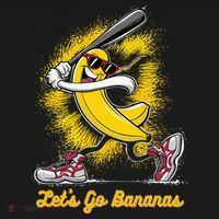 Banana Playing Baseball Fruit Love Long Sleeve Shirt thumb 2