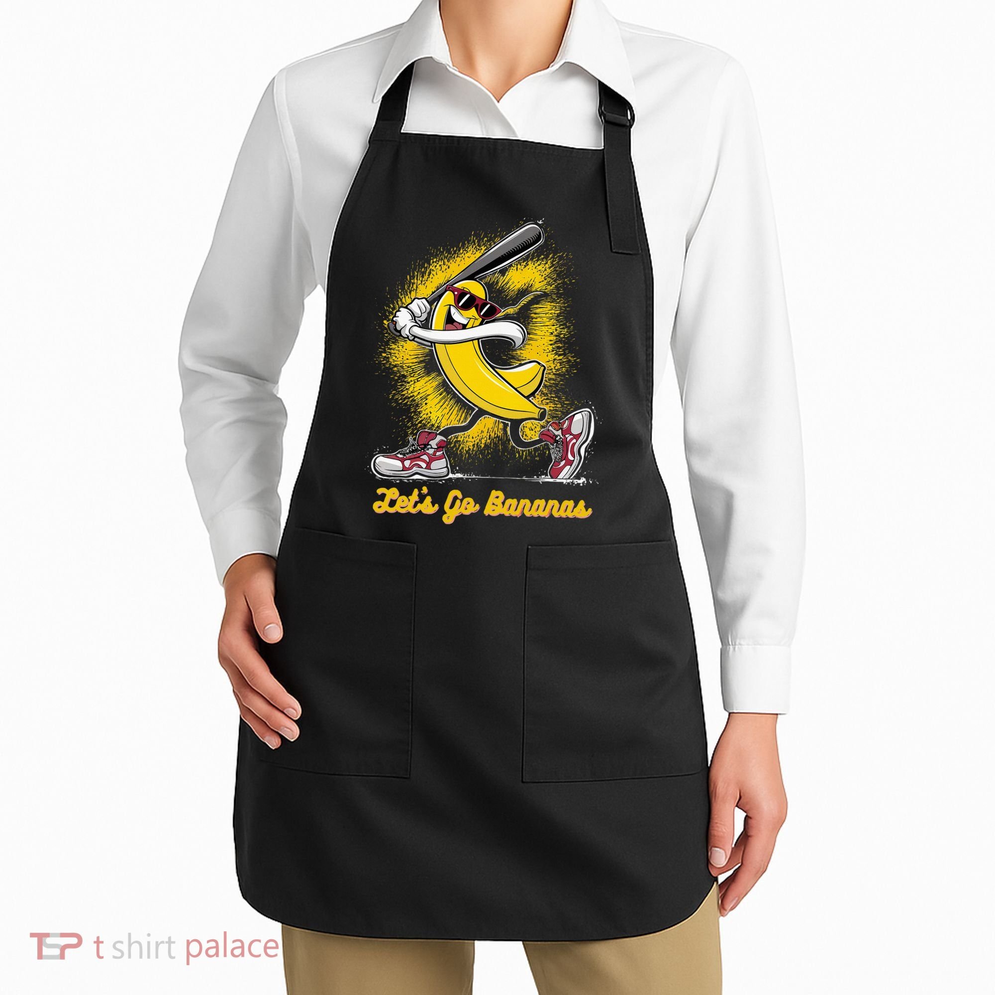 Banana Playing Baseball Fruit Love Apron