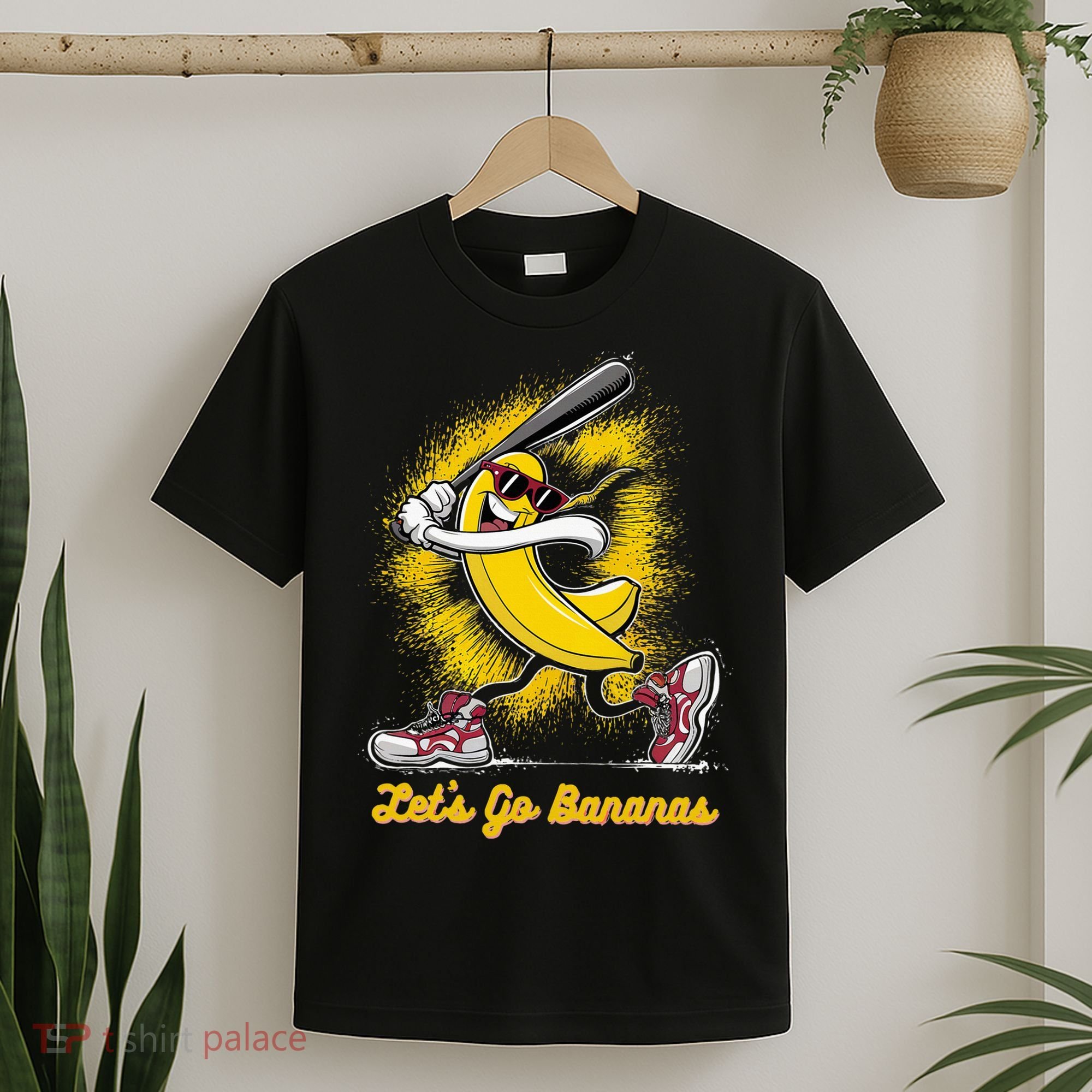 Banana Playing Baseball Fruit Love T-Shirt