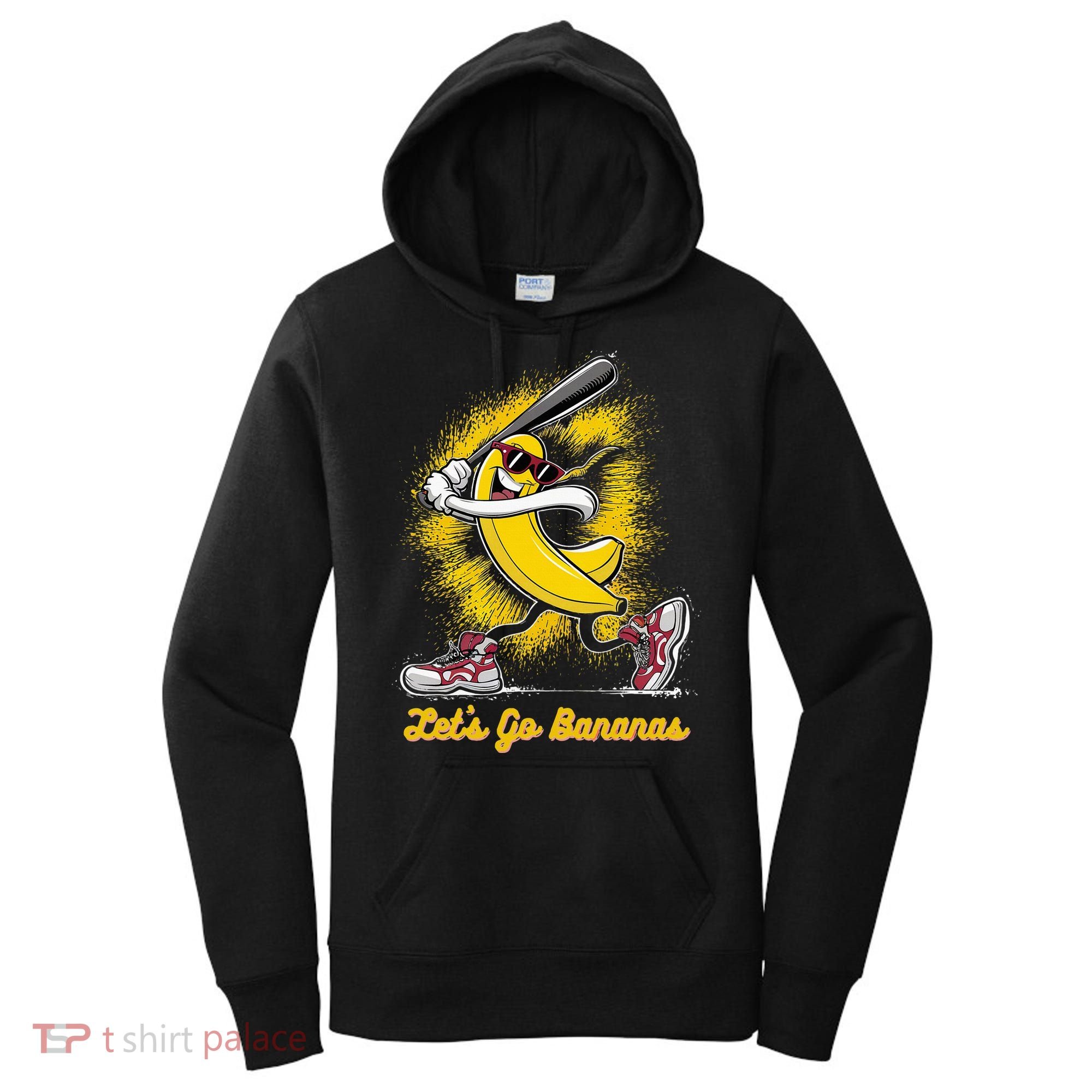 Banana Playing Baseball Fruit Love Women's Hoodie