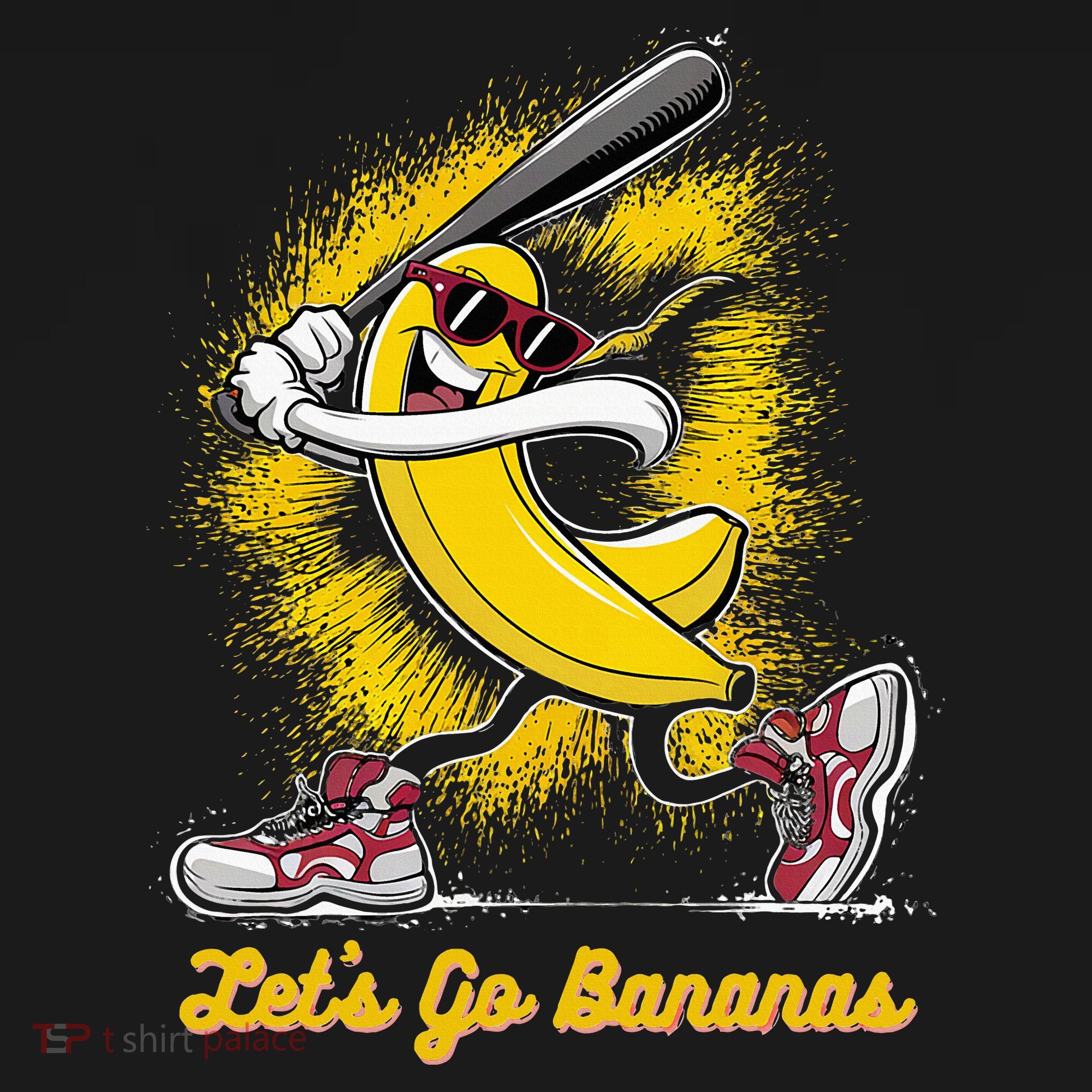 Banana Playing Baseball Fruit Love Women's Tank Top