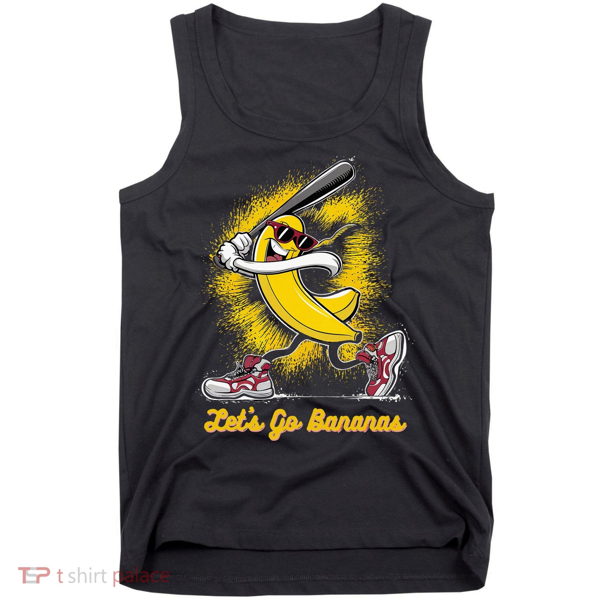Banana Playing Baseball Fruit Love Tank Top