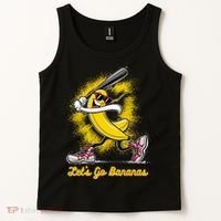 Banana Playing Baseball Fruit Love Tank Top thumb 2