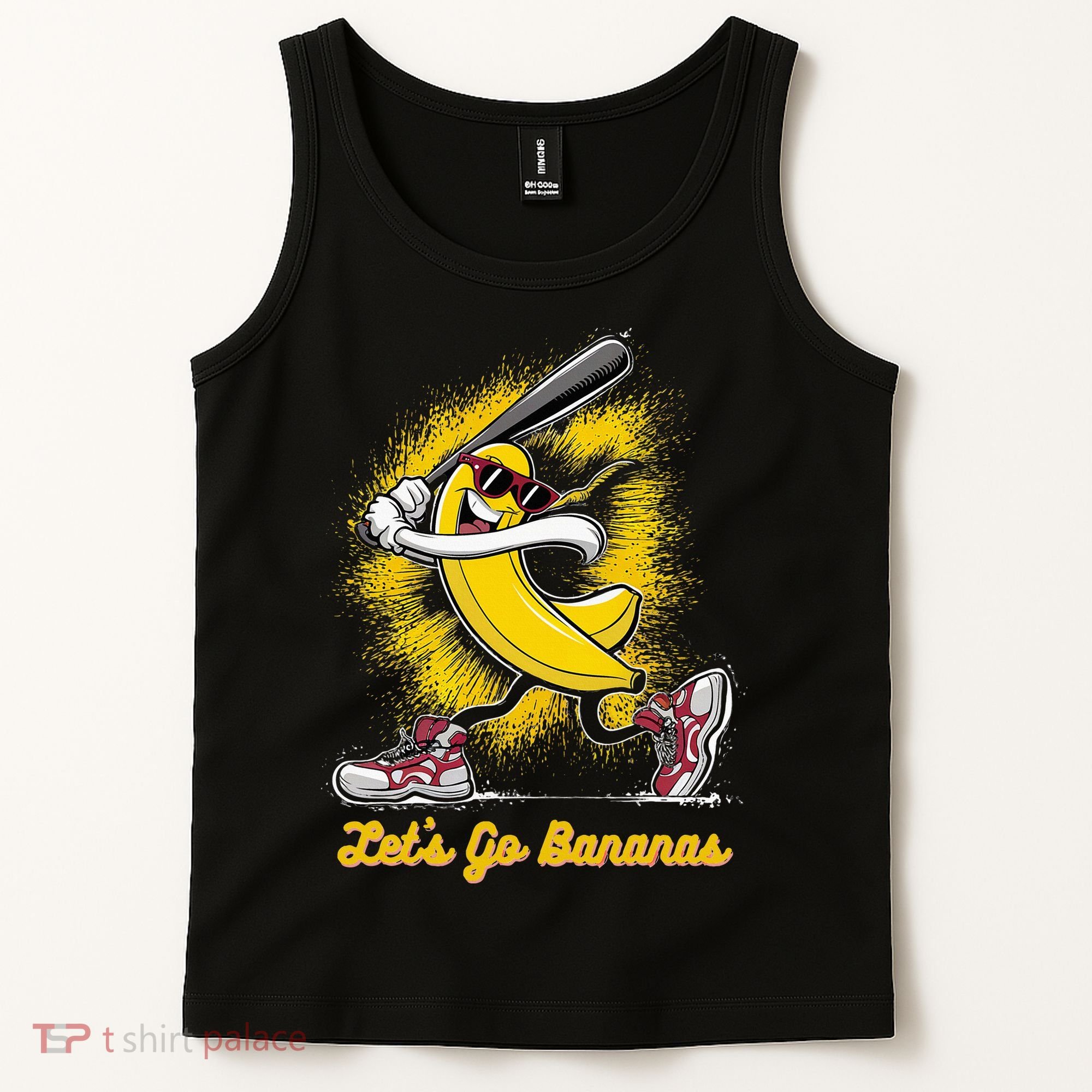 Banana Playing Baseball Fruit Love Tank Top