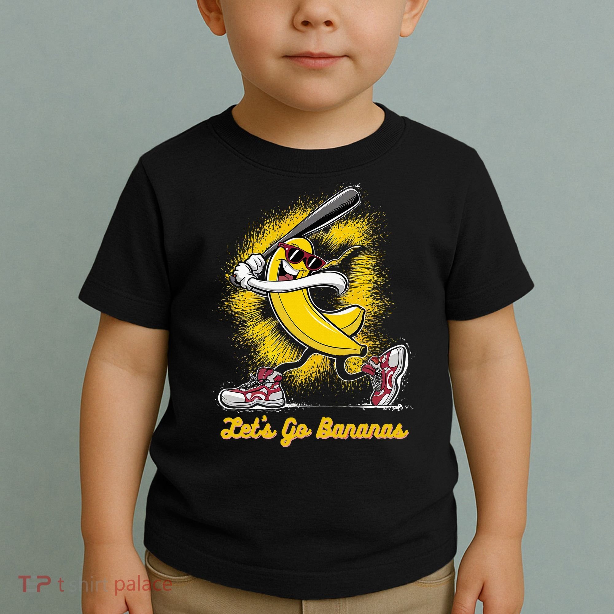 Banana Playing Baseball Fruit Love Toddler T-Shirt