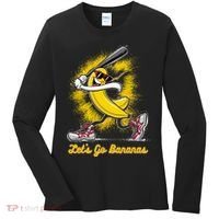 Banana Playing Baseball Fruit Love Women's Long Sleeve Shirt thumb 0