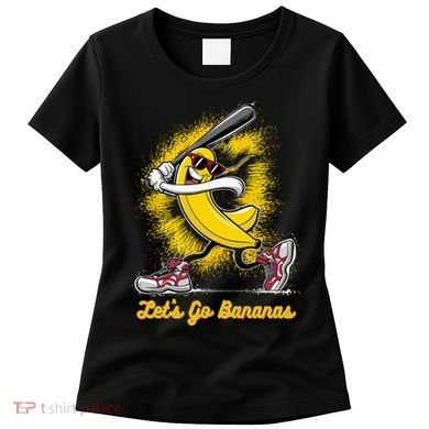 Banana Playing Baseball Fruit Love Women's T-Shirt