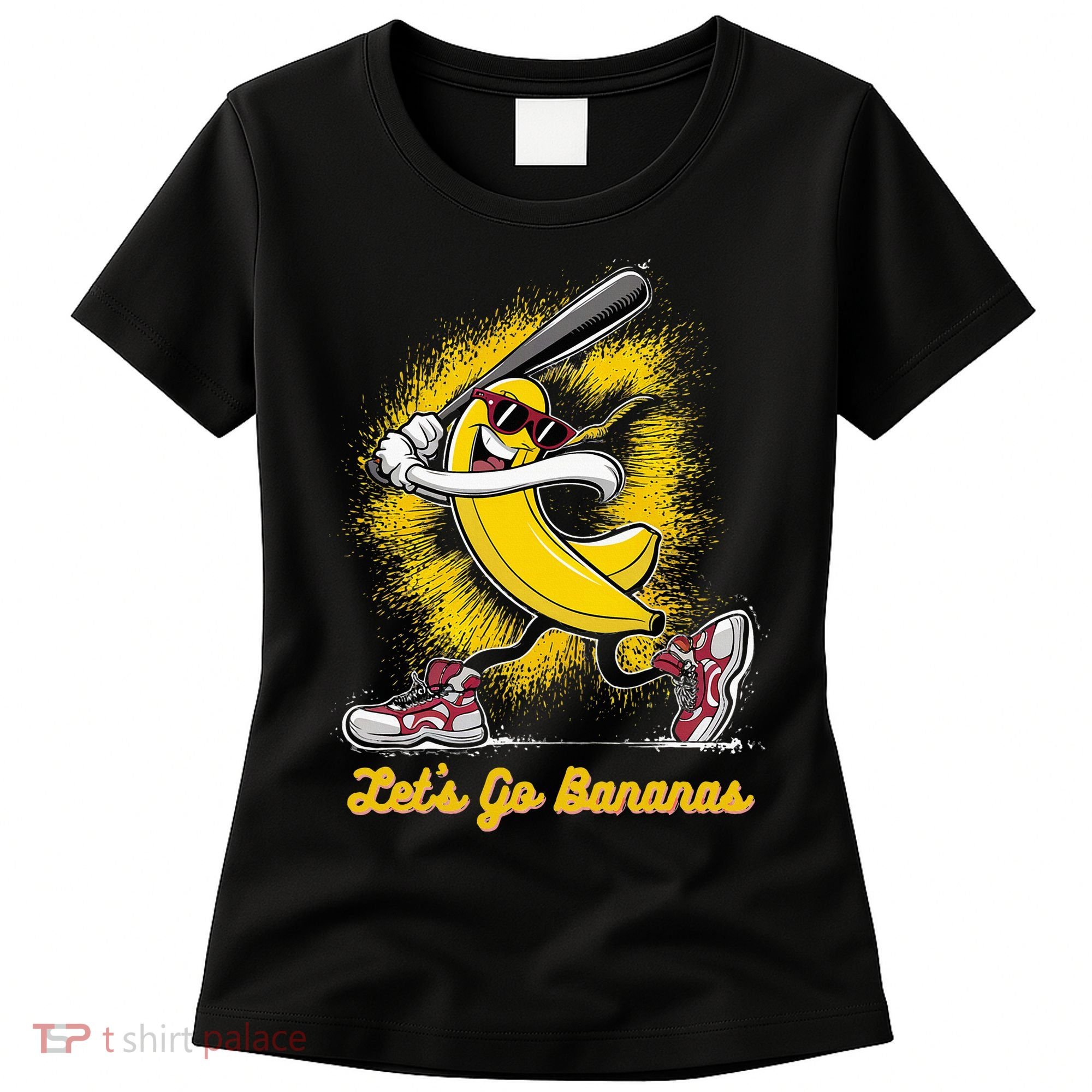 Banana Playing Baseball Fruit Love Women's T-Shirt