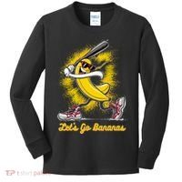 Banana Playing Baseball Fruit Love Kids Long Sleeve Shirt thumb 0