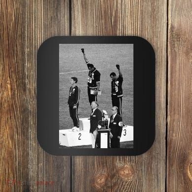 Black Power Black Fist 1968 Olympics Coaster