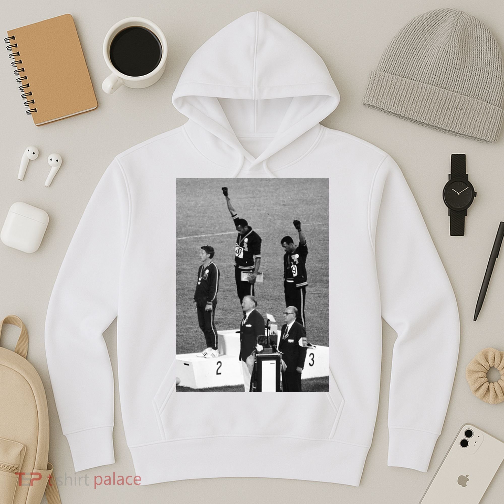 Black Power Black Fist 1968 Olympics Hoodie
