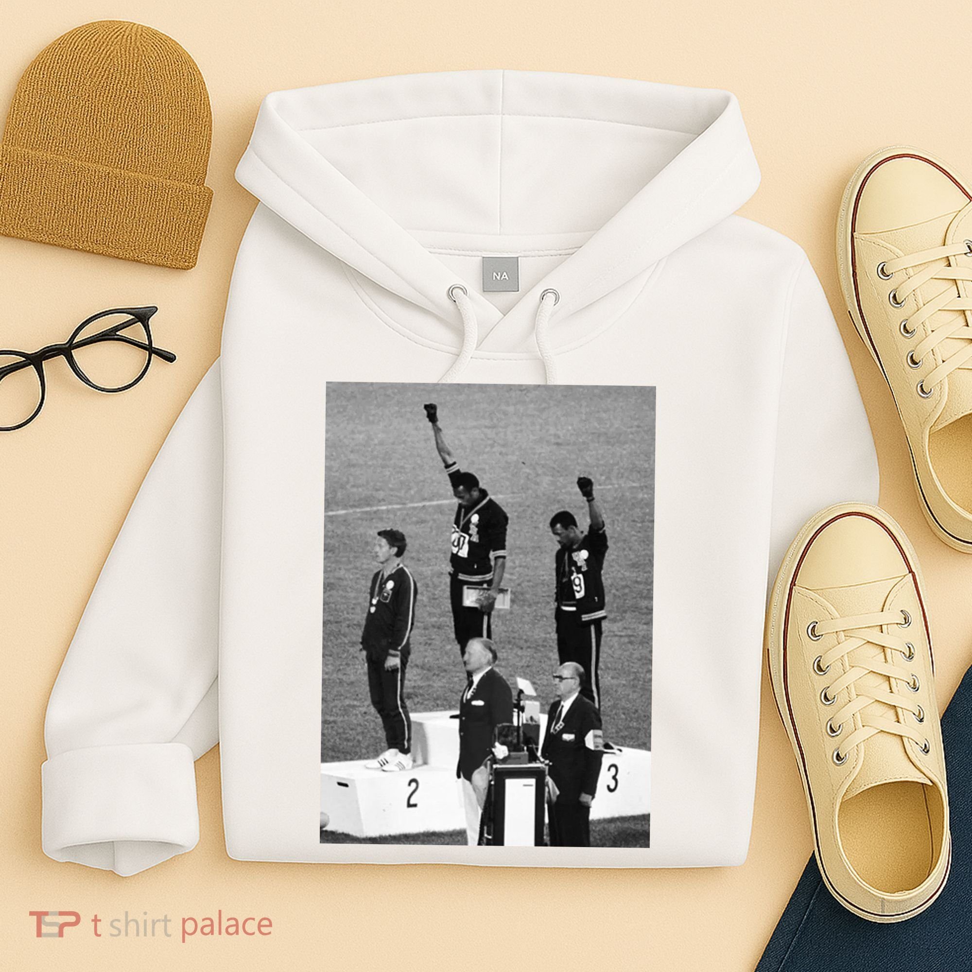 Black Power Black Fist 1968 Olympics Hoodie