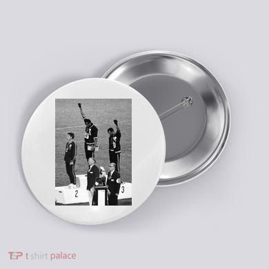 Black Power Black Fist 1968 Olympics Button