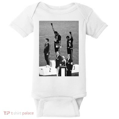 Black Power Black Fist 1968 Olympics Baby Bodysuit