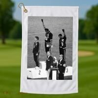 Black Power Black Fist 1968 Olympics Golf Towel thumb 1
