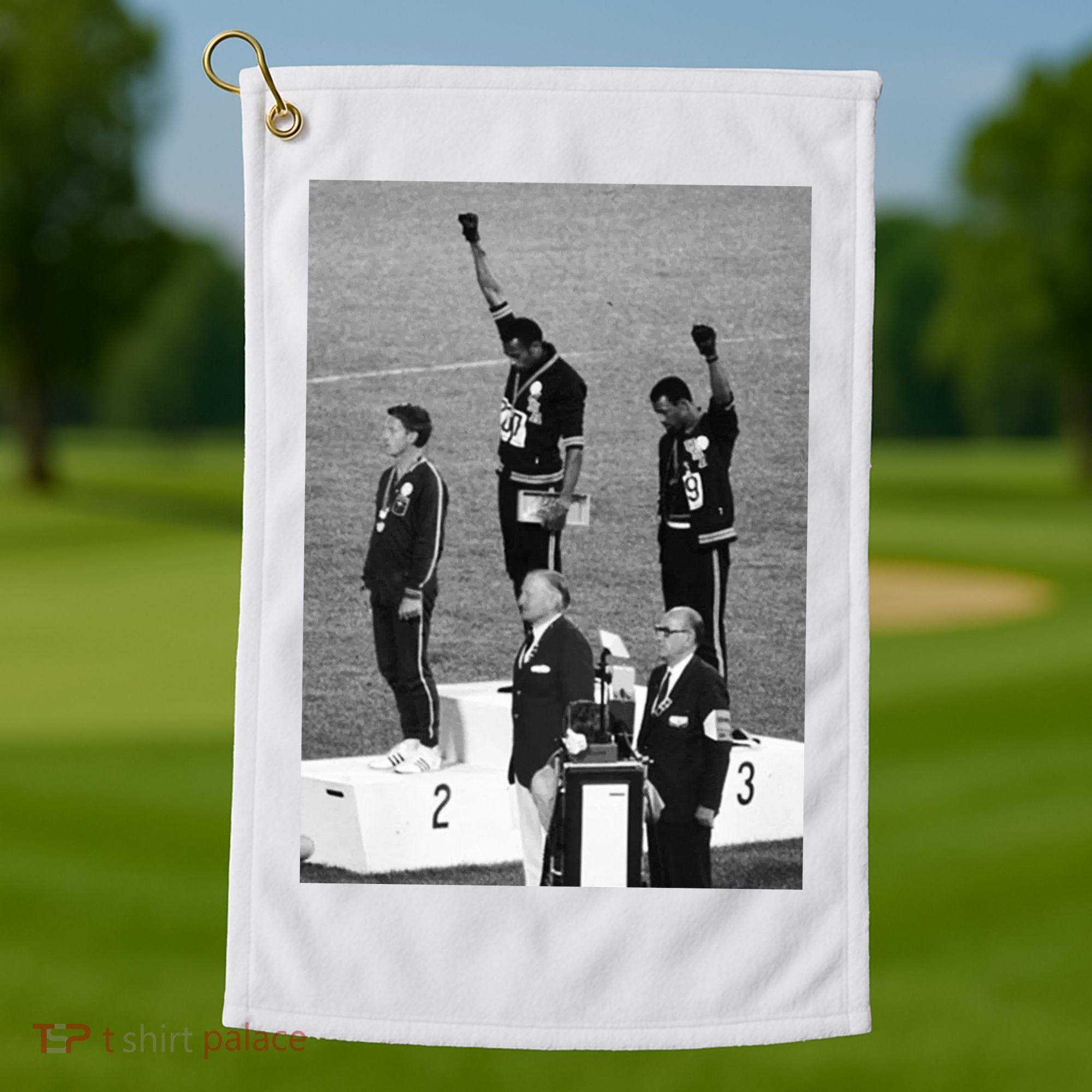 Black Power Black Fist 1968 Olympics Golf Towel