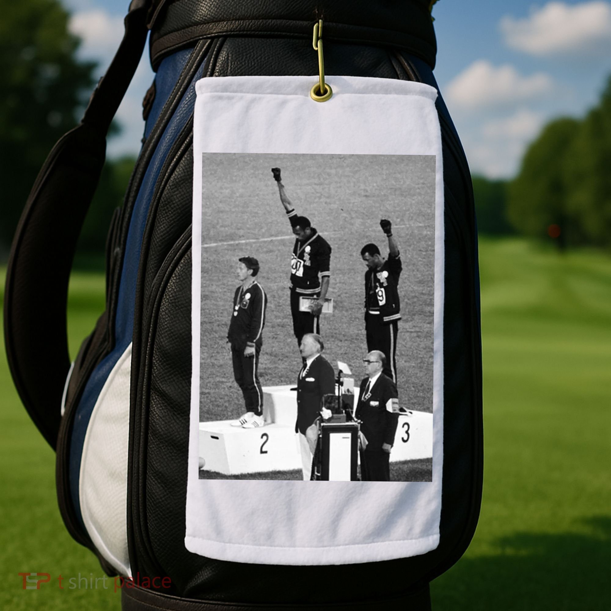 Black Power Black Fist 1968 Olympics Golf Towel