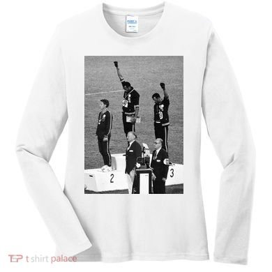 Black Power Black Fist 1968 Olympics Women's Long Sleeve Shirt