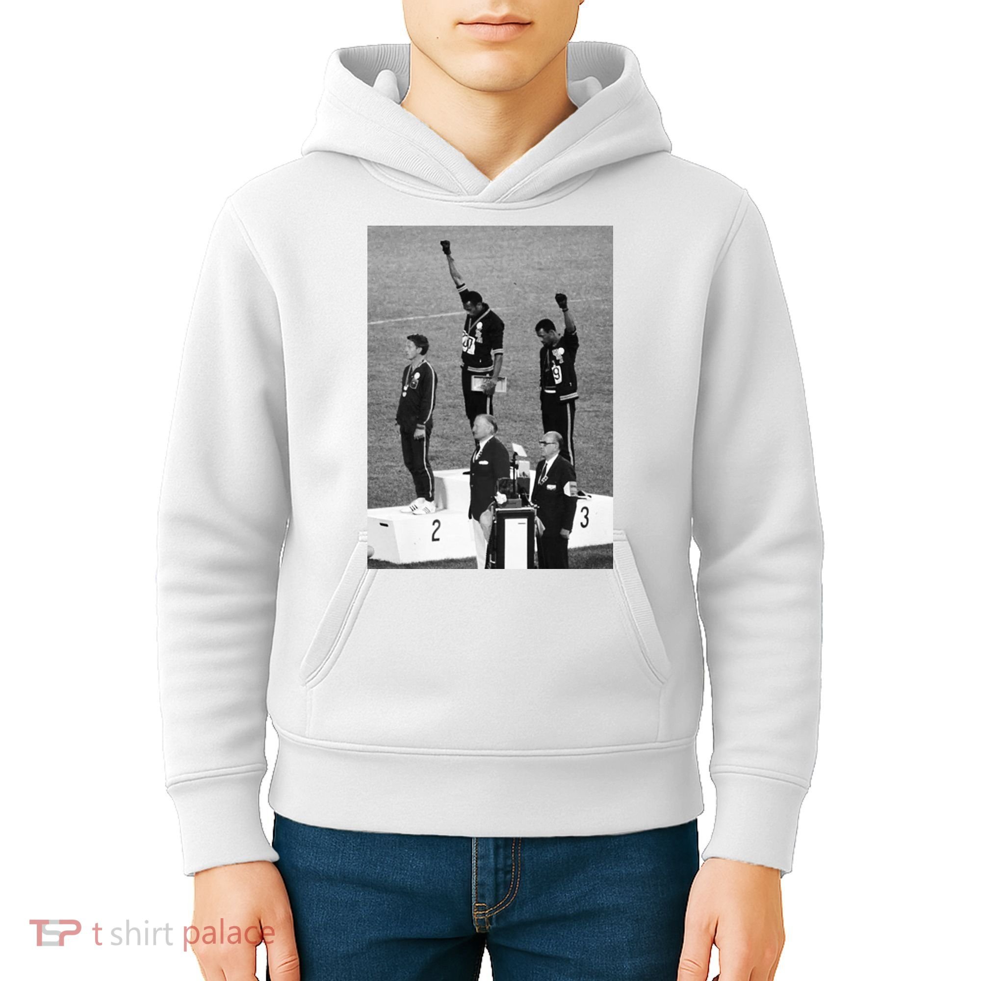 Black Power Black Fist 1968 Olympics Kids Hoodie