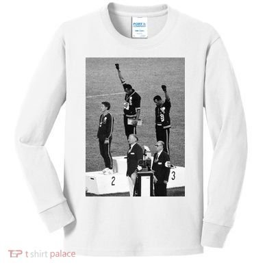 Black Power Black Fist 1968 Olympics Kids Long Sleeve Shirt
