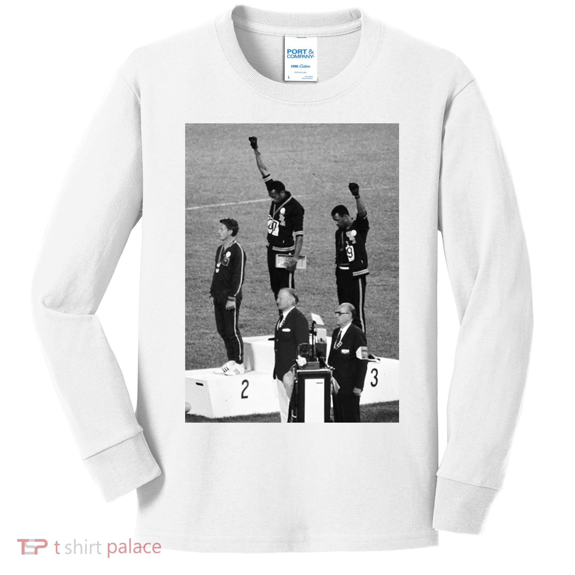 Black Power Black Fist 1968 Olympics Kids Long Sleeve Shirt