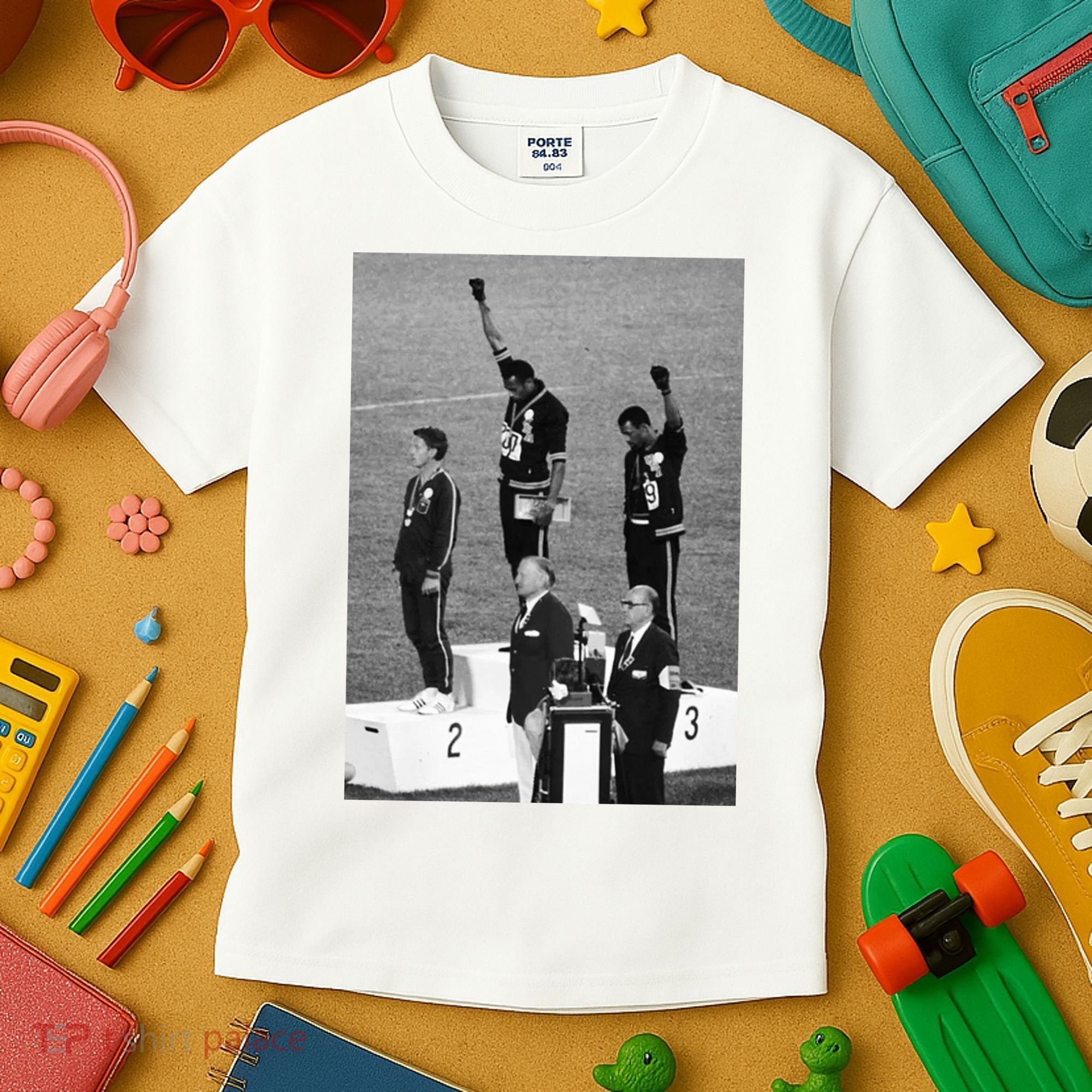 Black Power Black Fist 1968 Olympics Kids T-Shirt