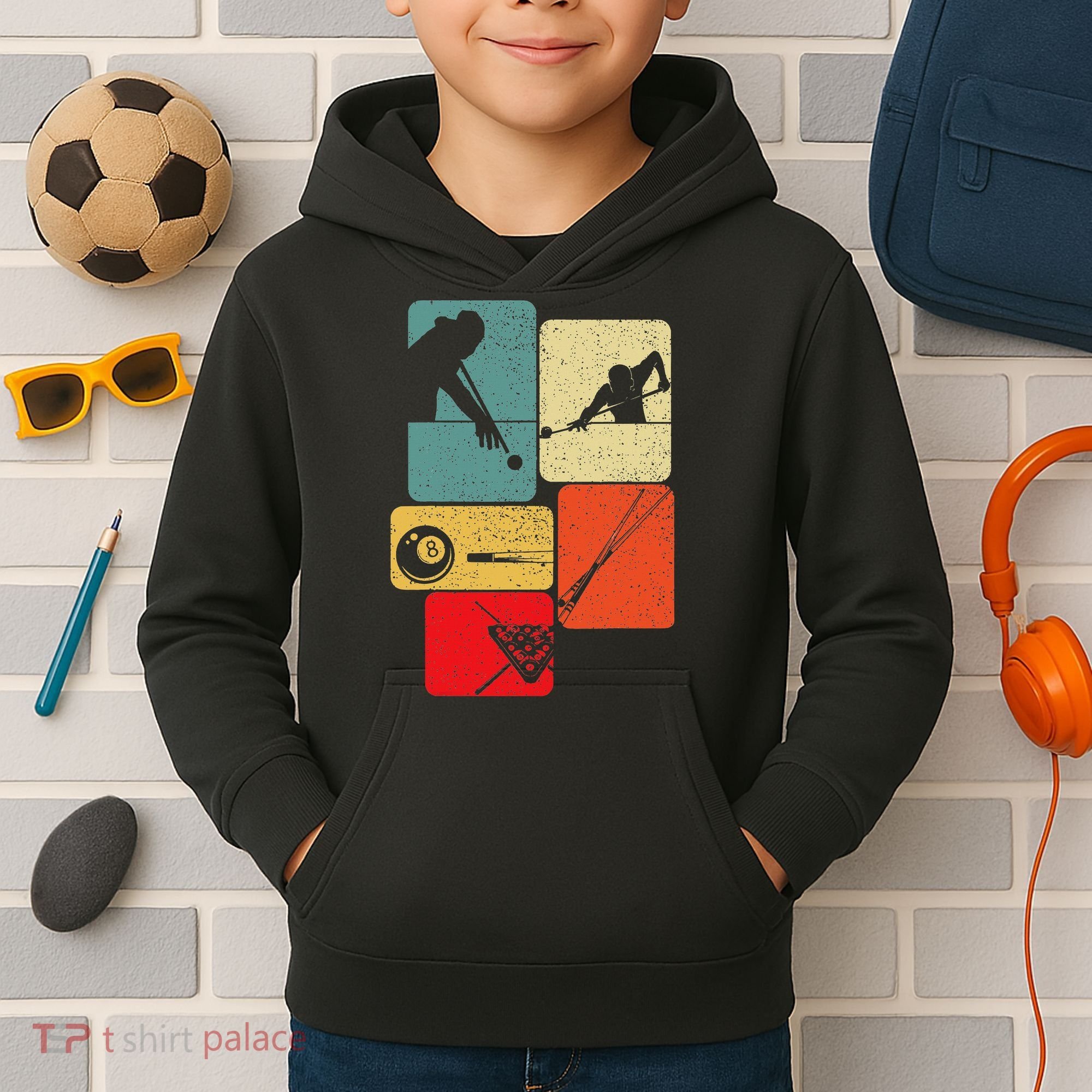 Billiard Pool Billard Snooker Kids Hoodie