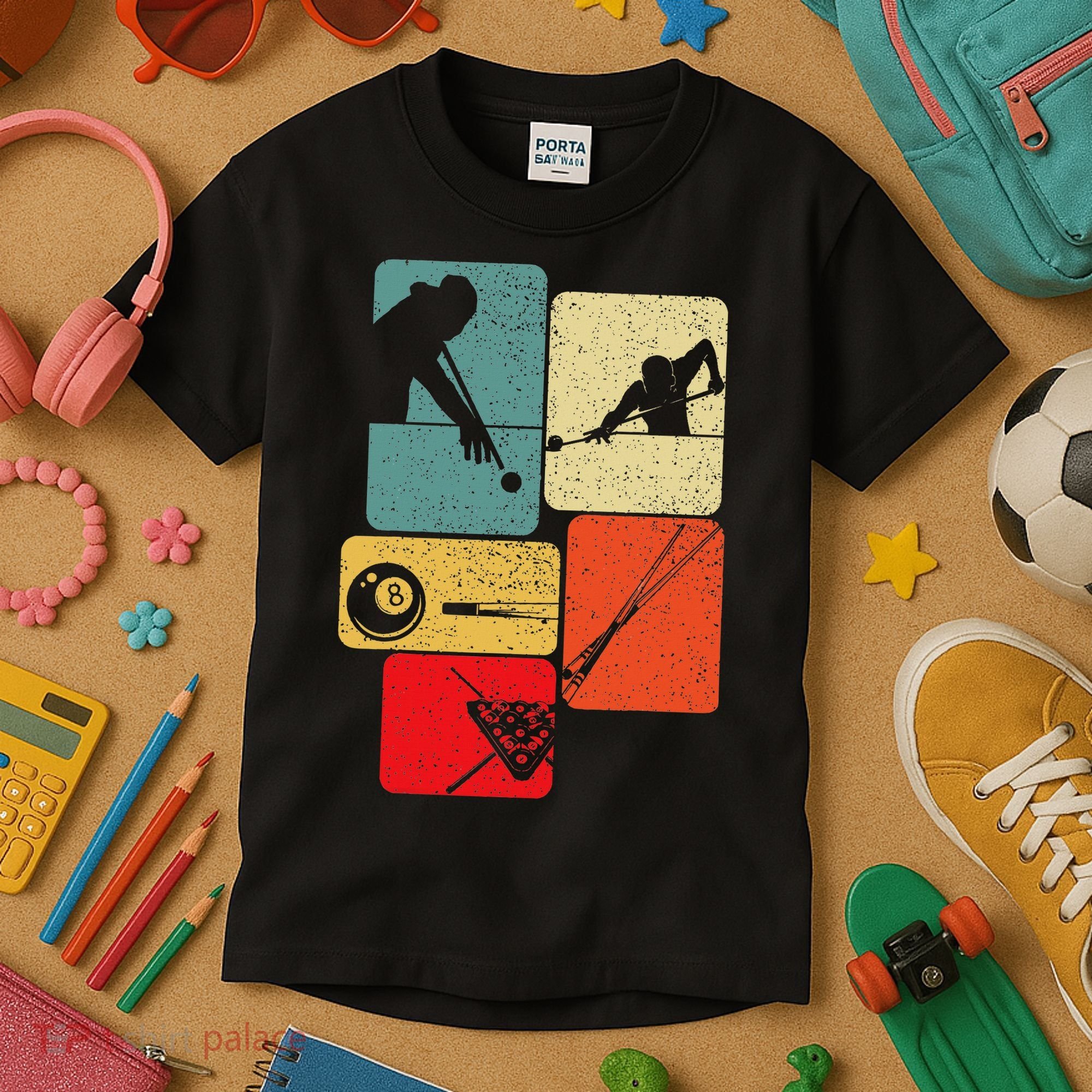 Billiard Pool Billard Snooker Kids T-Shirt