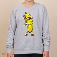 Banana Playing Baseball Fruit Lover Women's Sweatshirt thumb 0