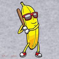 Banana Playing Baseball Fruit Lover Women's Sweatshirt thumb 2