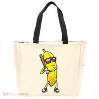 Banana Playing Baseball Fruit Lover Tote Bag thumb 0