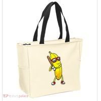 Banana Playing Baseball Fruit Lover Tote Bag thumb 2