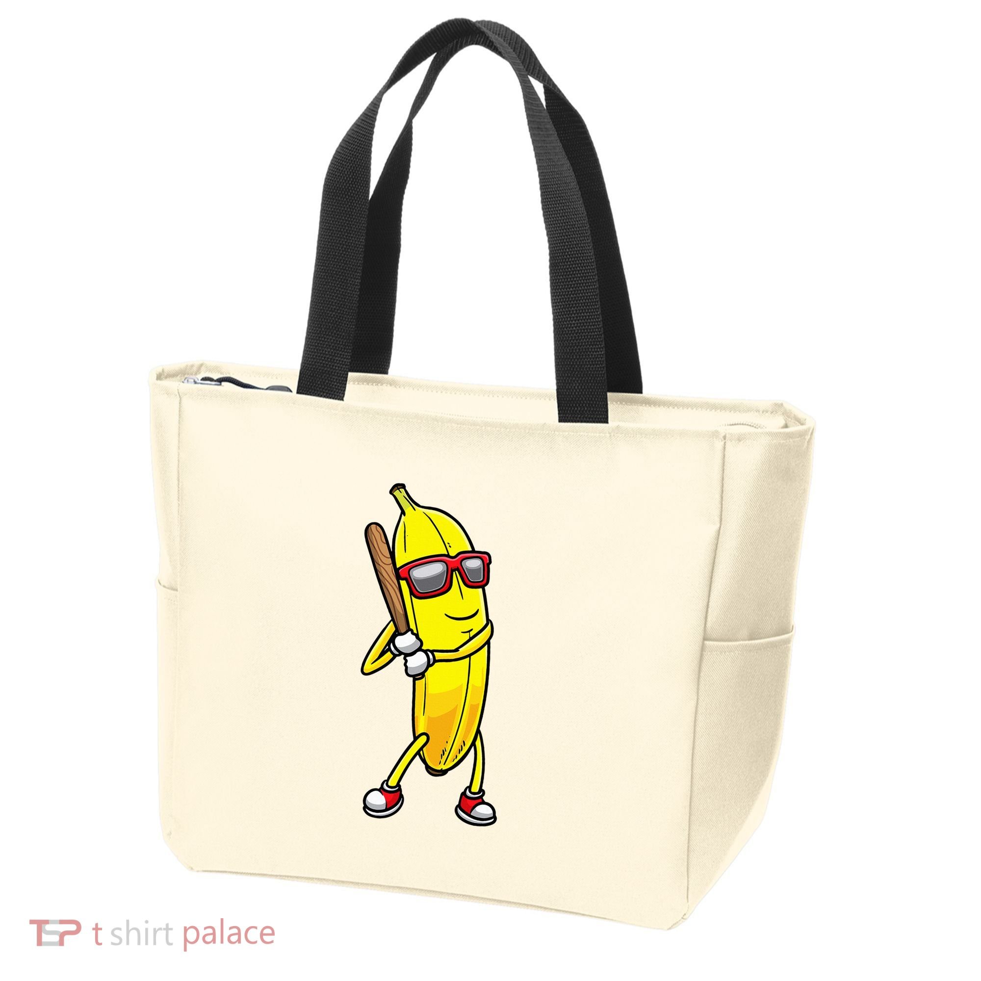 Banana Playing Baseball Fruit Lover Tote Bag