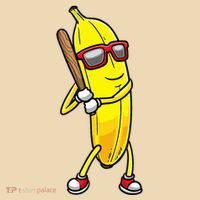 Banana Playing Baseball Fruit Lover Tote Bag thumb 4