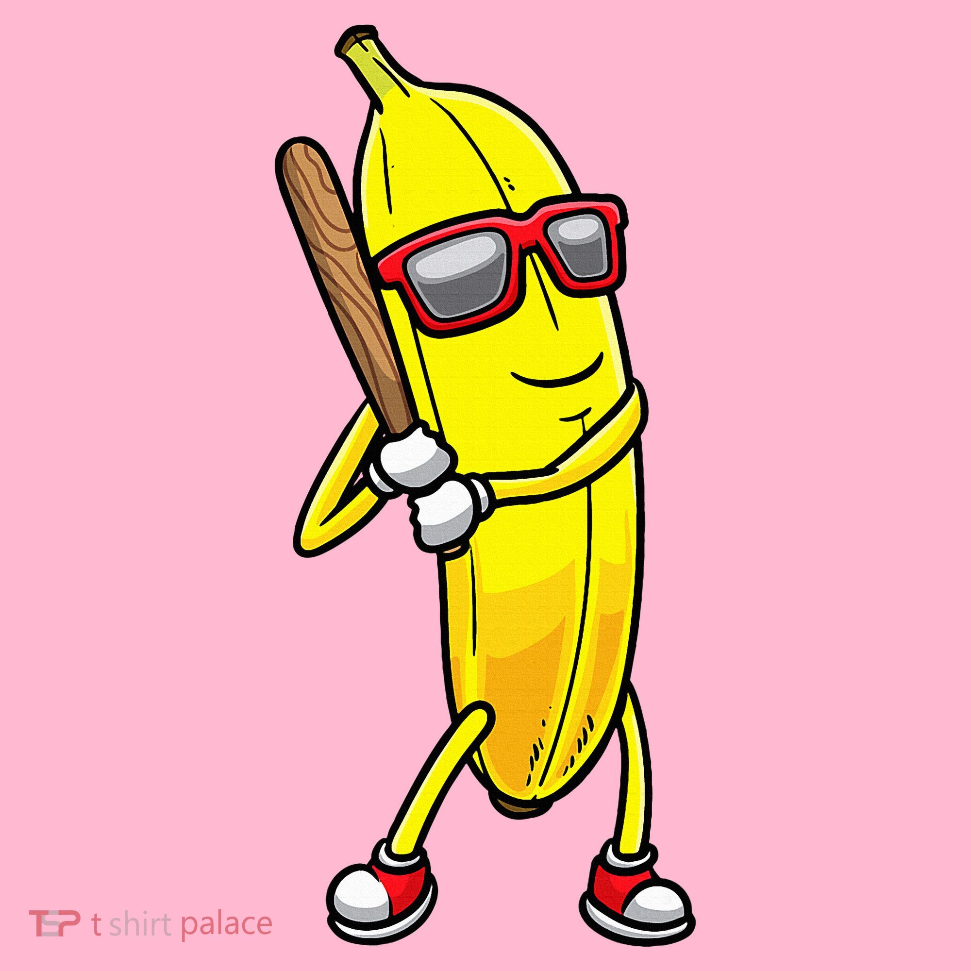Banana Playing Baseball Fruit Lover Coaster