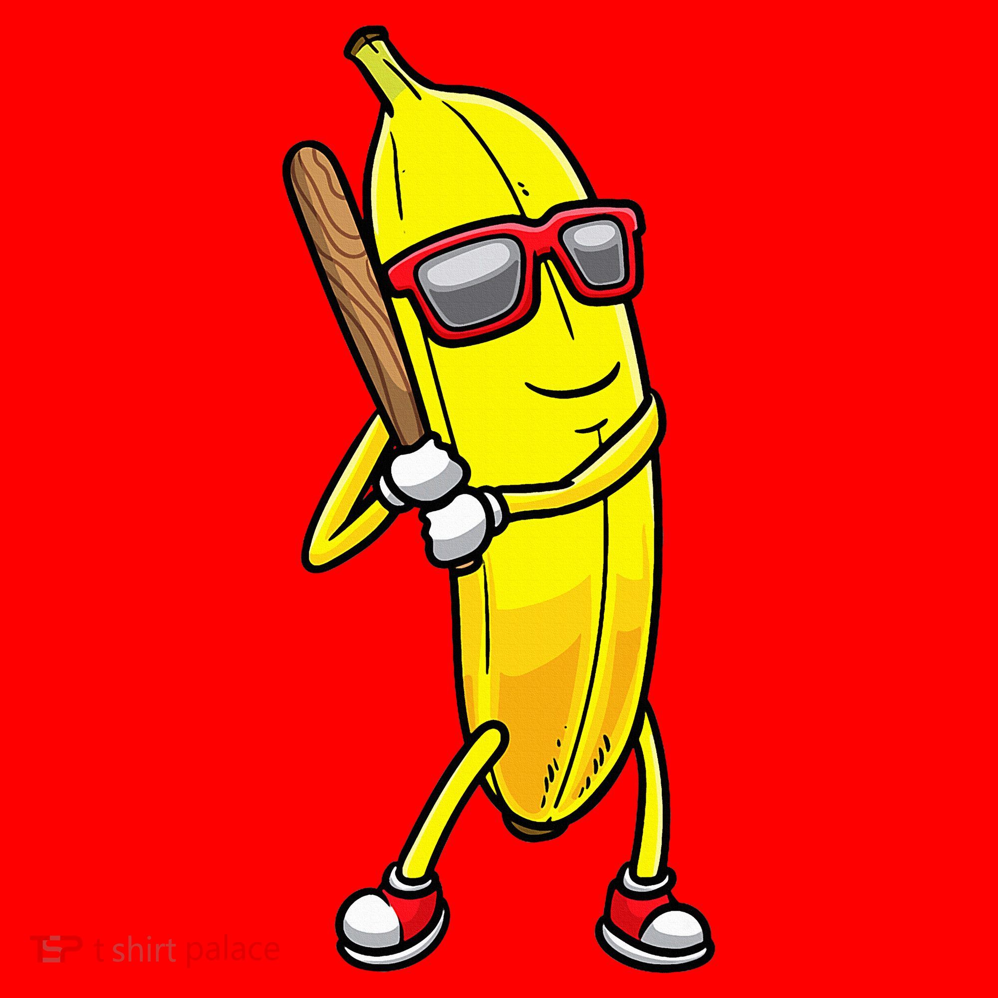 Banana Playing Baseball Fruit Lover Santa Hat