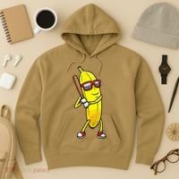 Banana Playing Baseball Fruit Lover Hoodie thumb 3
