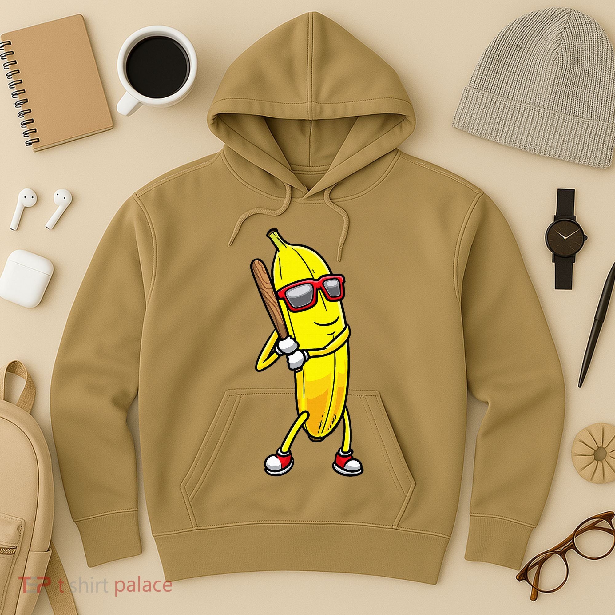 Banana Playing Baseball Fruit Lover Hoodie