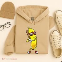 Banana Playing Baseball Fruit Lover Hoodie thumb 4