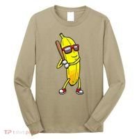 Banana Playing Baseball Fruit Lover Long Sleeve Shirt thumb 0