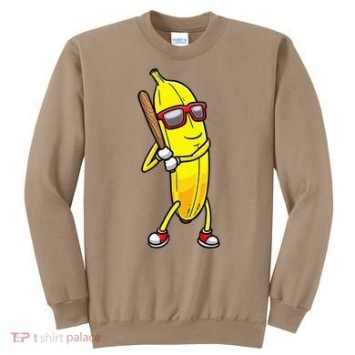 Banana Playing Baseball Fruit Lover Sweatshirt