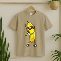 Banana Playing Baseball Fruit Lover T-Shirt thumb 2