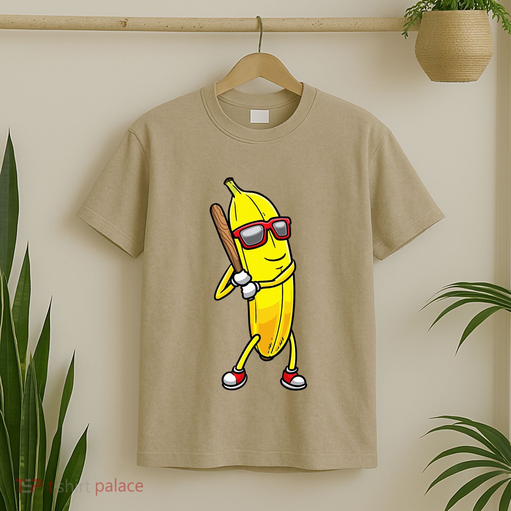 Banana Playing Baseball Fruit Lover T-Shirt