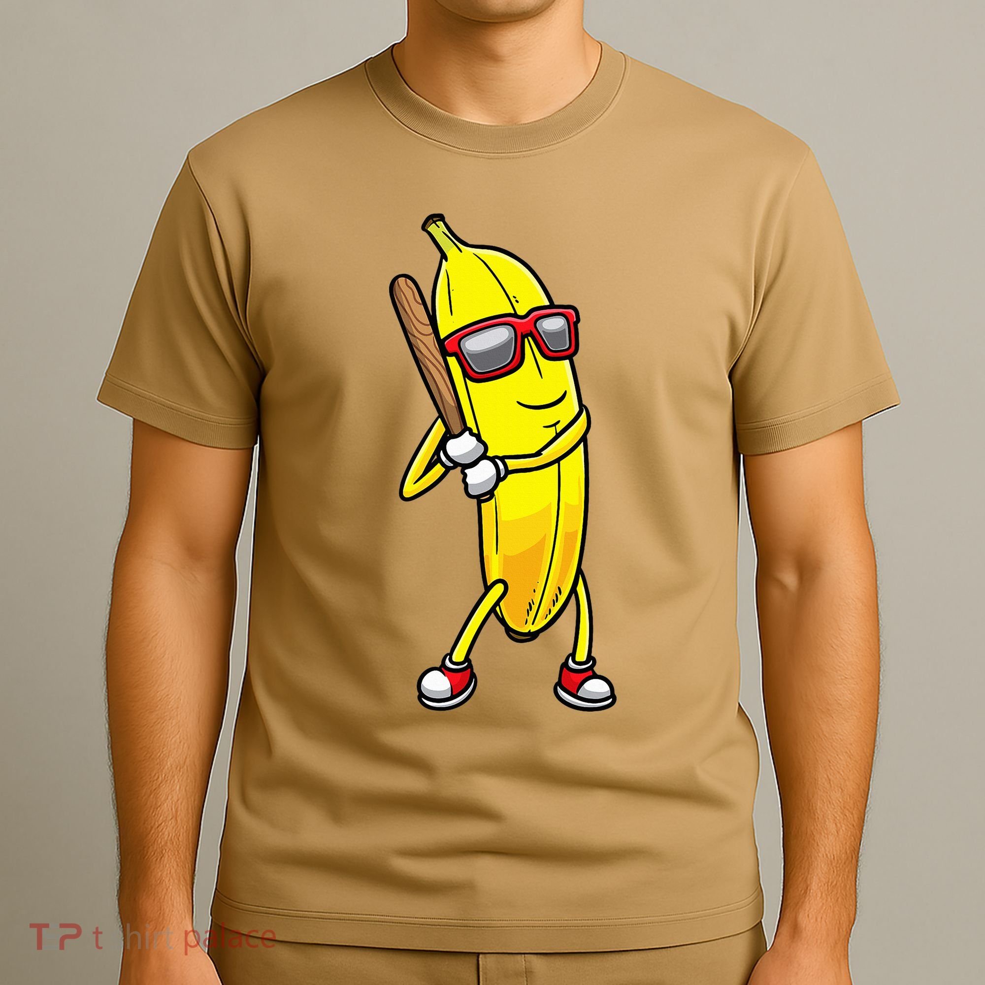 Banana Playing Baseball Fruit Lover T-Shirt