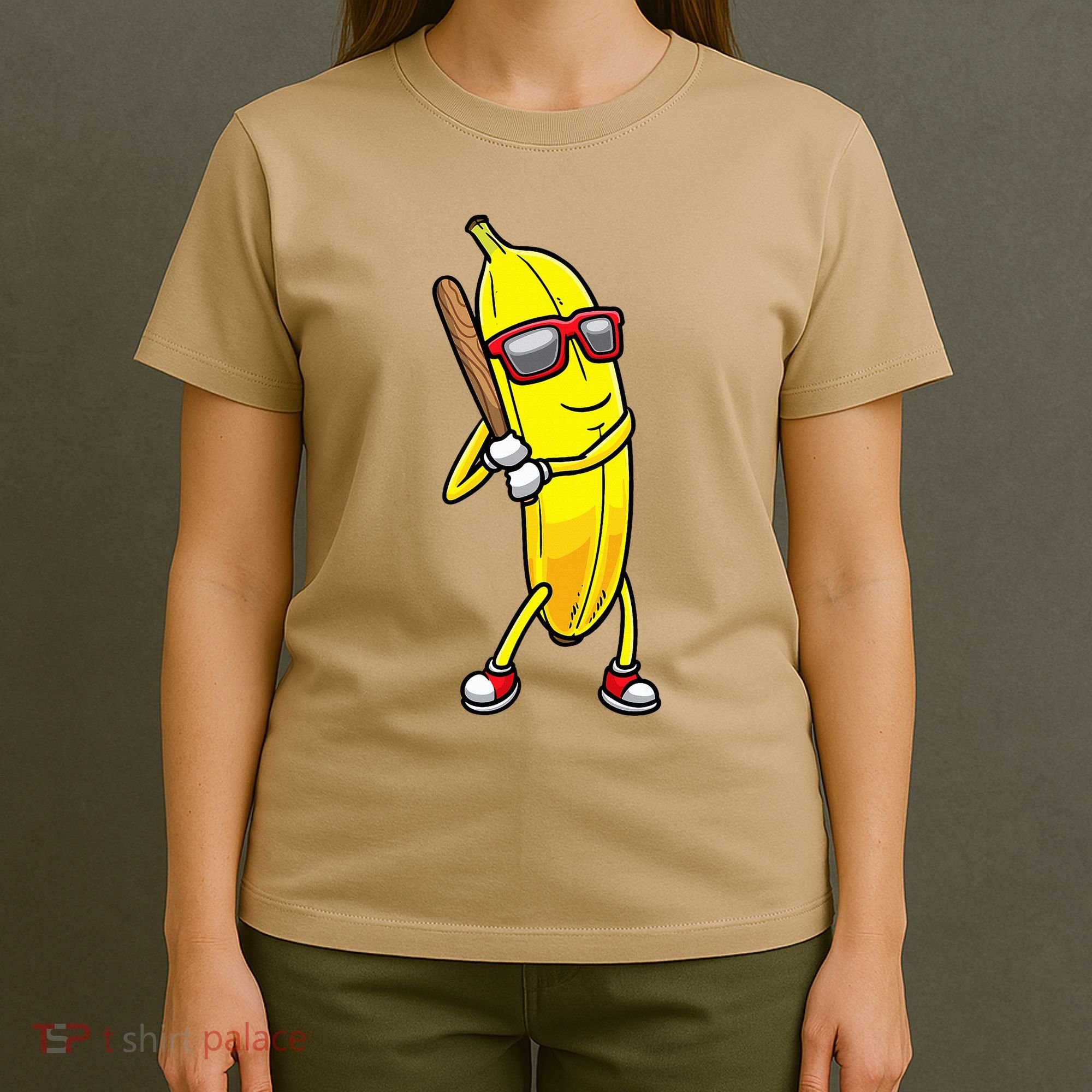 Banana Playing Baseball Fruit Lover T-Shirt