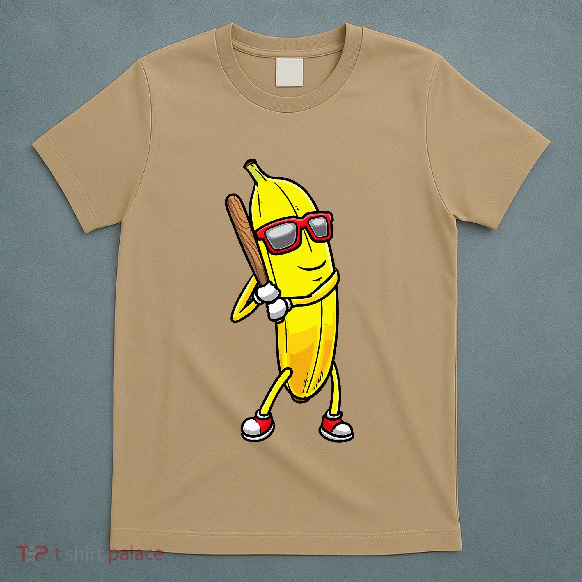 Banana Playing Baseball Fruit Lover T-Shirt