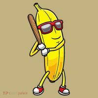 Banana Playing Baseball Fruit Lover T-Shirt thumb 7