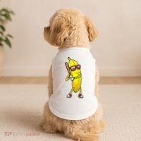 Banana Playing Baseball Fruit Lover Doggie Tank thumb 2